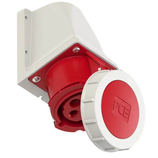 MARNO BASE MURAL ESTANCA 3P+T 32A 440V 6H ROJO
