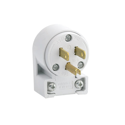 LEVITON CLAVIJA ANGULAR 2P 3H 15A 125V BLANCA
