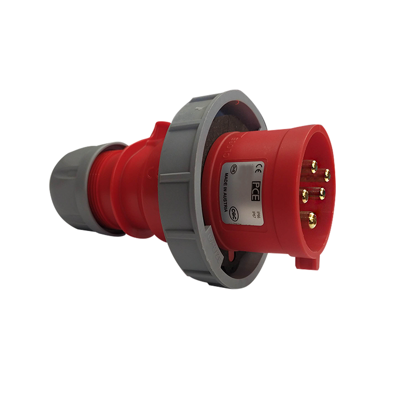 CLAVIJA AEREA 3P+N+T 6H 32AMP 440V OP67 ROJO