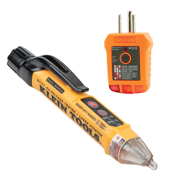 KLEIN KIT DE PRUEBA  NCVT Y PROBADOR DE RECEPTACULO GFCI NCVT-5A+