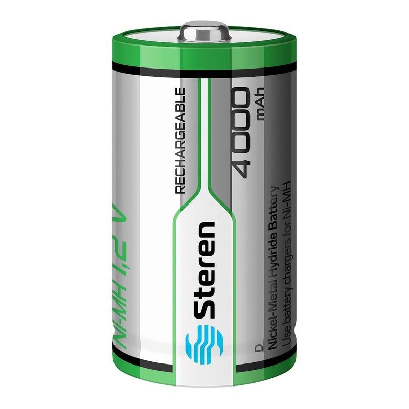 STEREN BLISTER PILA RECARGABLE TAMAÑO D NiMH 4000 mAh