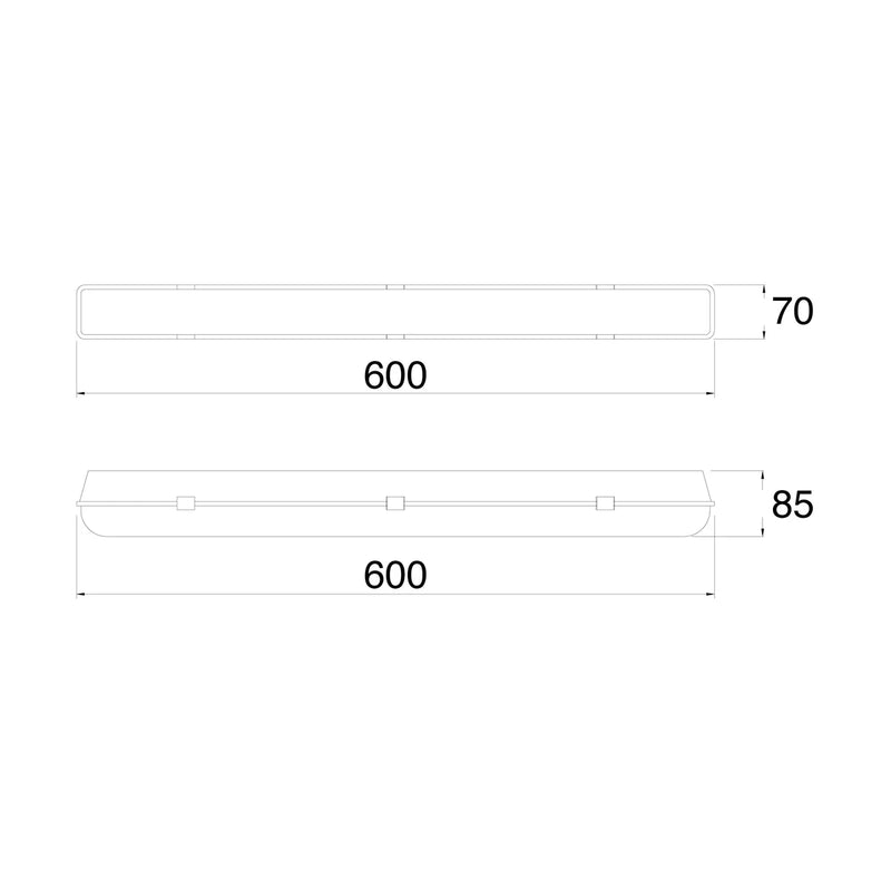 ESTEVEZ PARKING LED 60CM 16W LED LUZ NEUTRA INDUSTRIAL GRIS