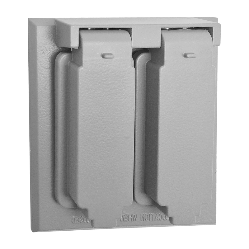 ARGOS PLACA DUPLEX C/TAPA P/INTEMPERIE CUADRADA 4 ½" X 4 ½"