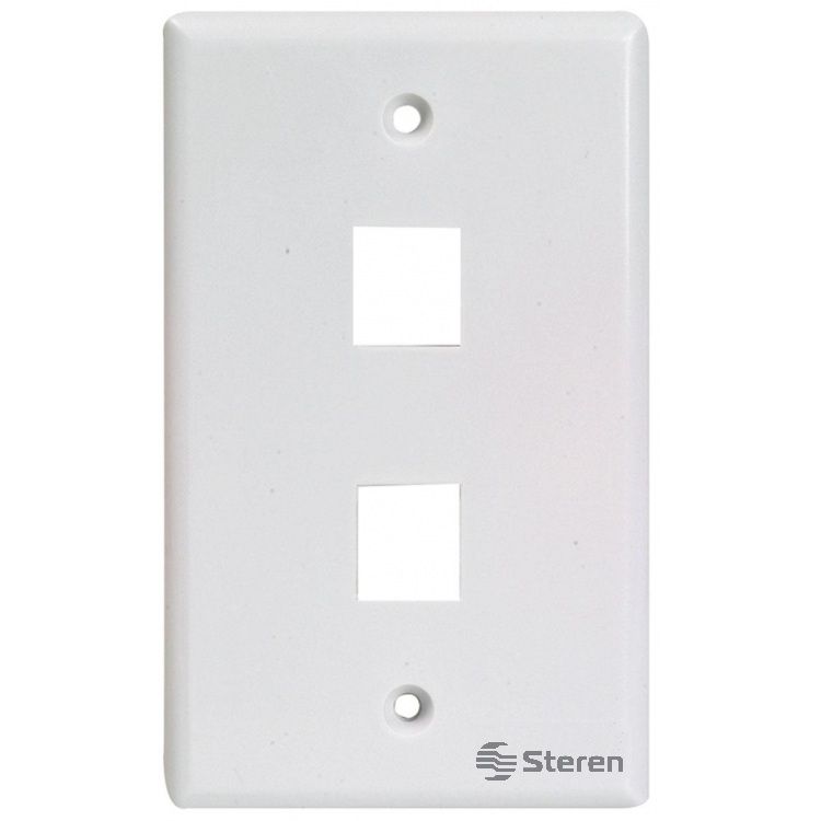 STEREN PLACA KEYSTONE 2 CAVIDADES BLANCA CAT5