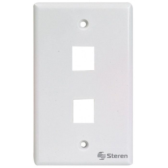 STEREN PLACA KEYSTONE 2 CAVIDADES BLANCA CAT5