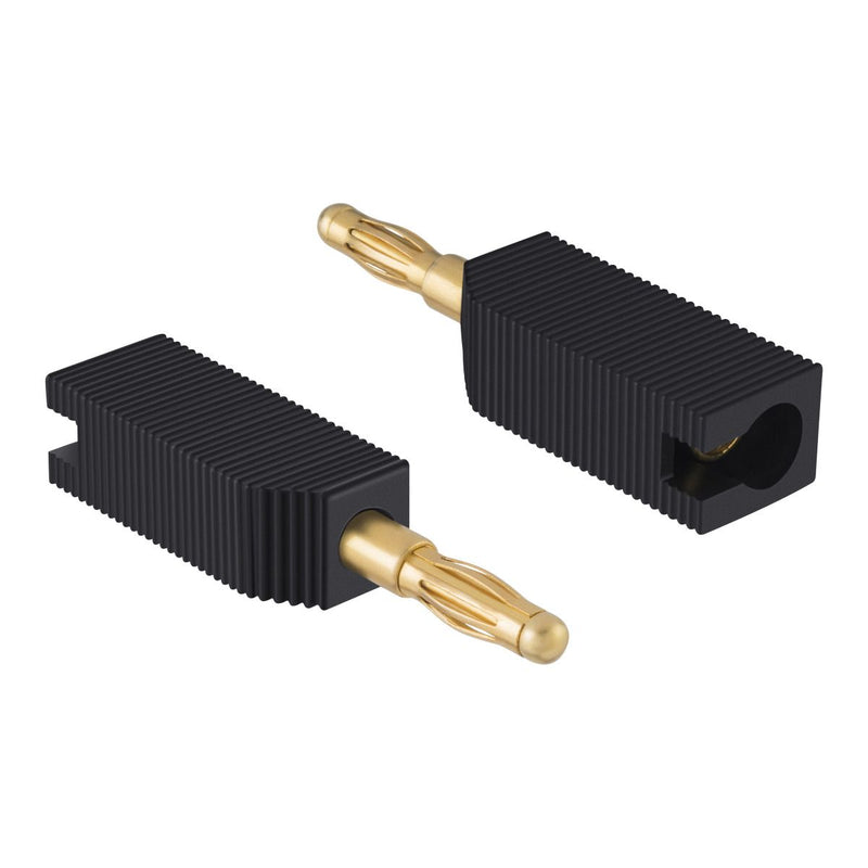 STEREN CONECTOR BANANA APILABLE NEGRO
