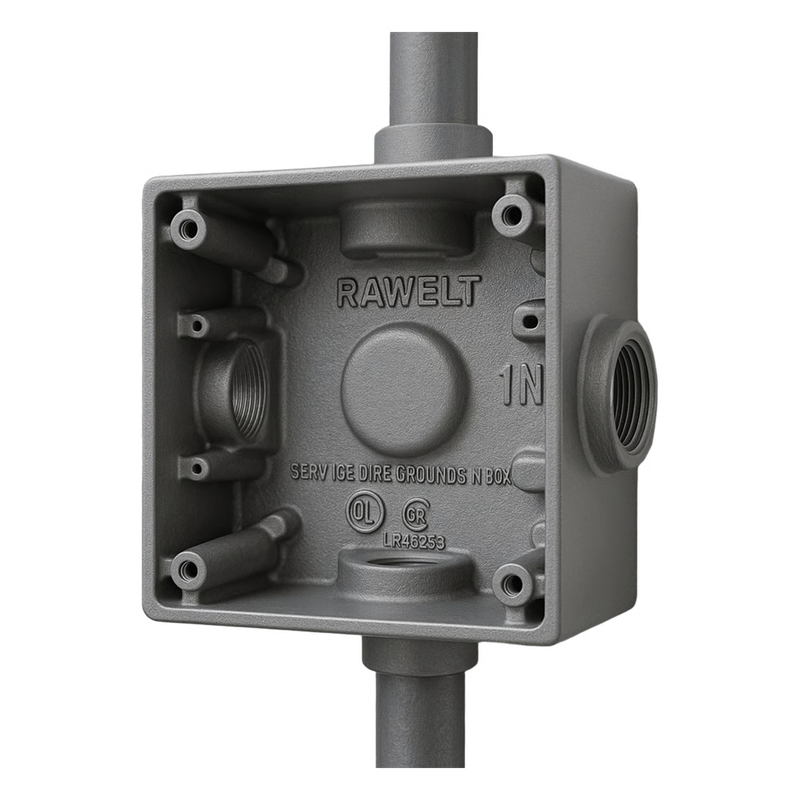 RAWELT CAJA CUADRADA APV SERIE RC 1" 4 ORIF C/OREJAS