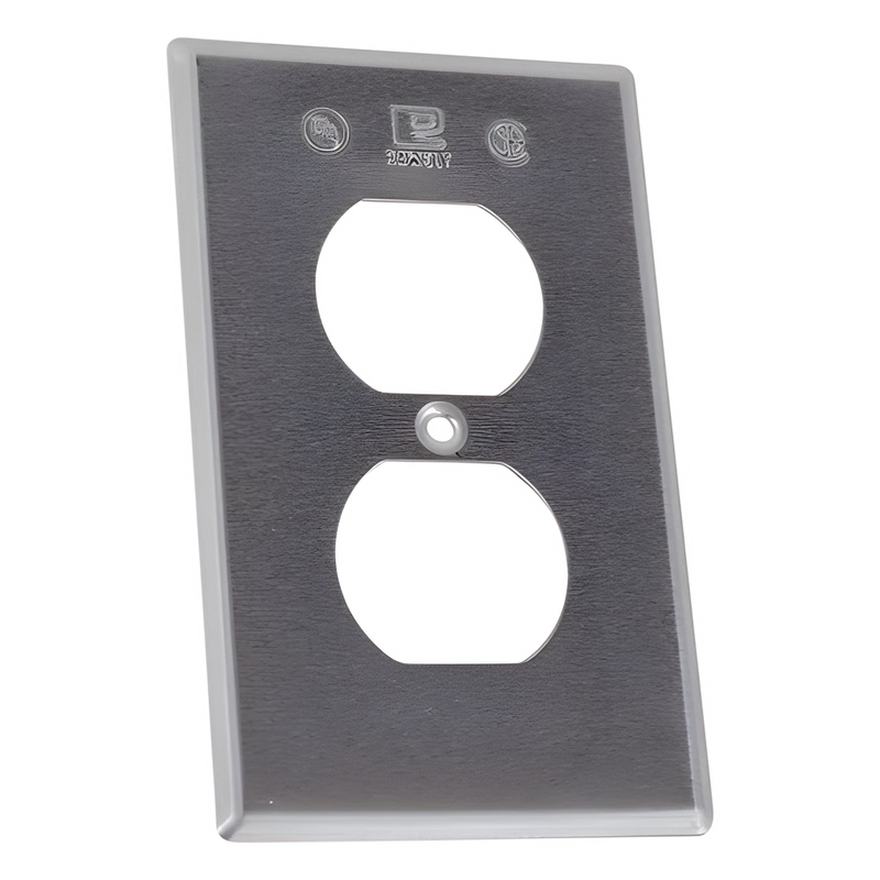 RAWELT TAPA RECTANGULAR CONTACTO DUPLEX ALUMINIO 1O