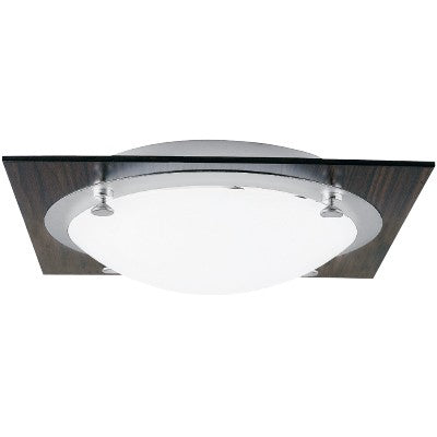 TECNOLITE LUM TECHO BASE MADERA CRISTAL PERLADO