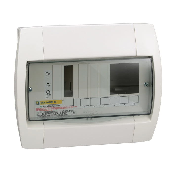SQUARE D CENTRO DE CARGA 2+6P 127/220VAC 100A 2F 3H EMP