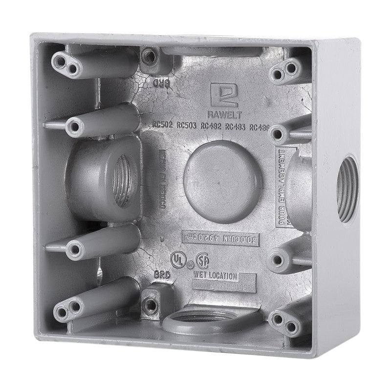RAWELT CAJA CUADRADA APV SERIE RC 3/4" 2 ORIF C/OREJAS