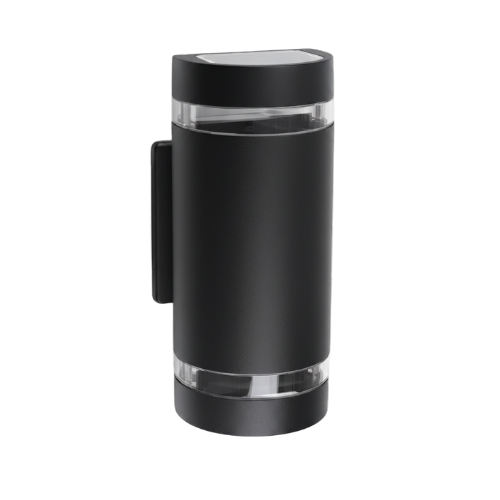 YEE LUMINARIA PARED CILINDRO ALUM NEGRO 2XGU10 S/FOCOS