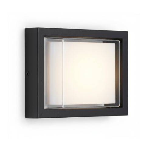 ESTEVEZ CASE SQUARE IP44 15W LED LUZ NEUTRA OUTDOOR NEGRO