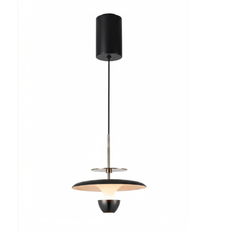 ESTEVEZ ISIS 1 LUZ 8W LED LUZ CALIDA  SUSPENDIDO NEGRO