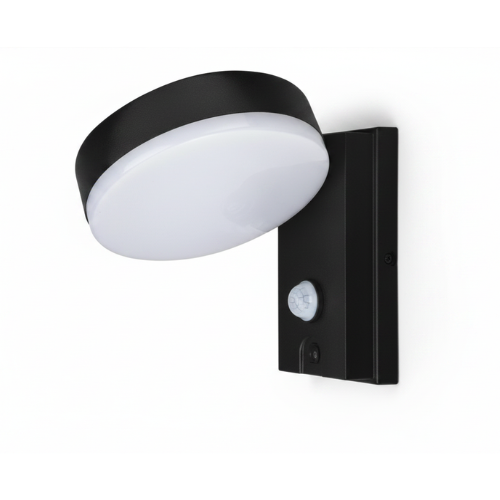 ESTEVEZ LUNA SOLAR C/SENSOR 8W LED LUZ CALIDA OUTDOOR SOLAR NEGRO