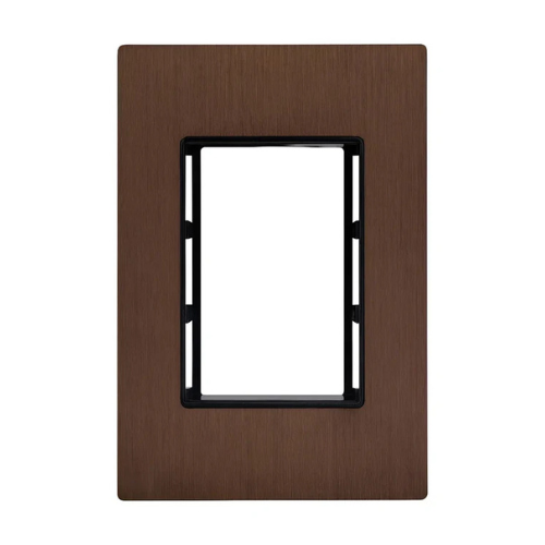 ESTEVEZ PLACA 3 VENTANAS ALUMINIO BRONCE CEPILLADO SQUARE