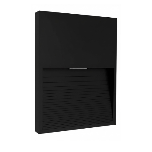 ESTEVEZ WALL RECTANGLE IP65 1W LED LUZ CALIDA   CORTESIA NEGRO