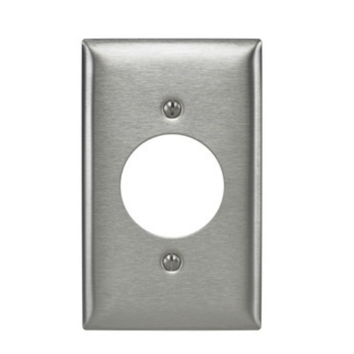 HUBBELL PLACA ACERO INOX P/RECEP SENCILLO 39MM