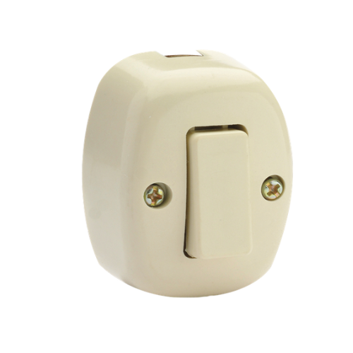 ARGOS APAGADOR SOBREPONER OVAL MARFIL 6A 127VAC