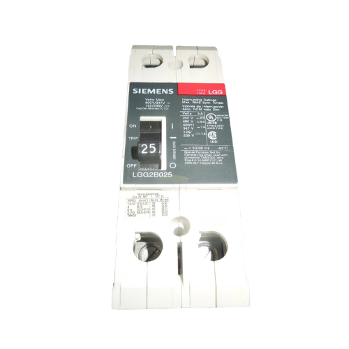INT AUT LGG2B025L  UL489 2 P lN= 25A  600Y/347V AC  65 kA A 480 V  25 kA A 600 Y/347 V