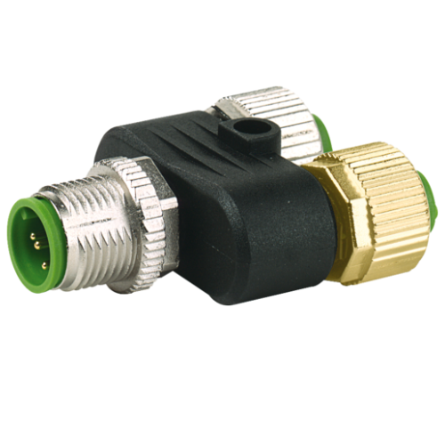 MURR ELEKTRONIK TEE SPLITTER COUPLER M12 MALE-M12 FEMALE