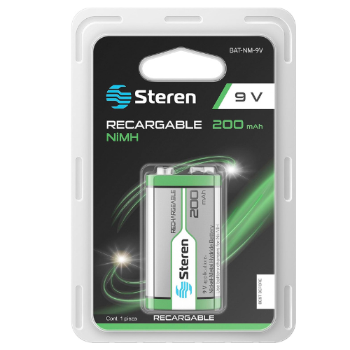 STEREN PILA RECARGABLE 9V