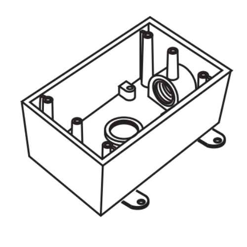 RAWELT CAJA RECTANGULAR 19.0 3/4" 2O C/OREJAS