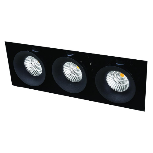 TECNOLITE EMPOTRADO COMERCIAL 21W 3000K LED NEGRO