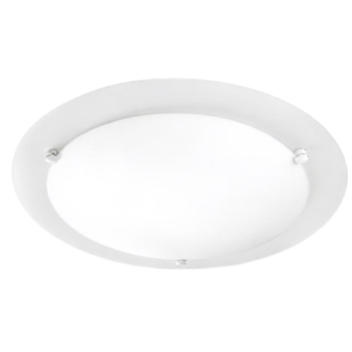 TECNOLITE LUM. PERLADO LISO BISEL CRISTAL P/2XE26 BLANCO