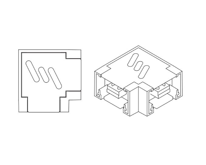 MAGG CONECTOR 90° BL FLAT