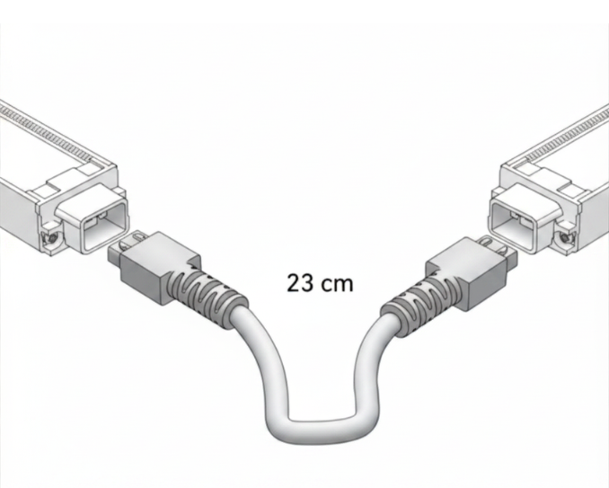 MAGG CABLE CONECTOR HORIZONTAL DOBLE BL FLAT