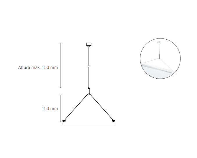 MAGG KIT SUSPENCION PANEL LED 15X120