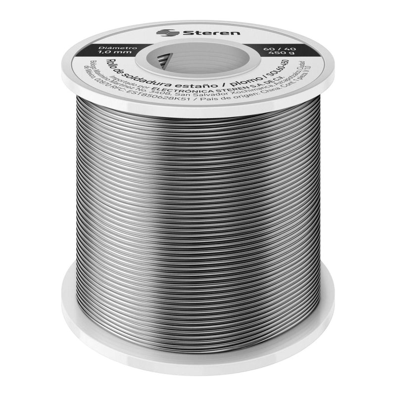 STEREN ROLLO DE SOLDADURA 450GR 60/40 ESTAÑADO DE