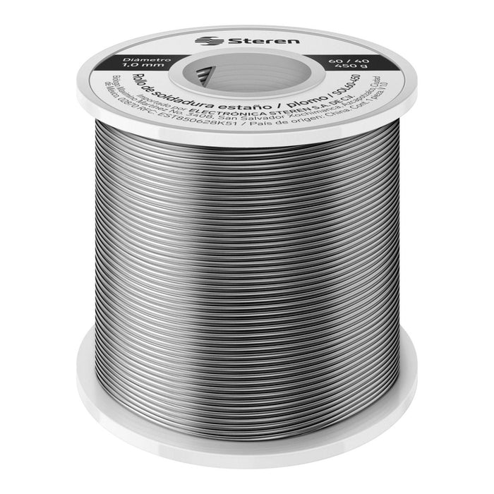 STEREN ROLLO DE SOLDADURA 450GR 60/40 ESTAÑADO DE