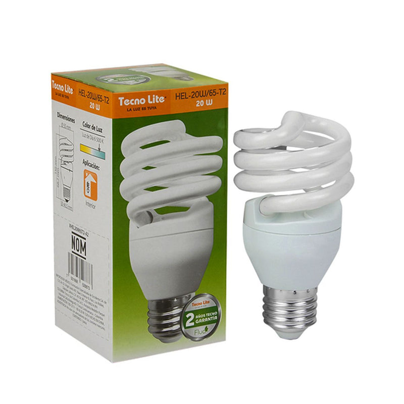 TECNOLITE FOCO ESPIRAL 20W 6500K T2