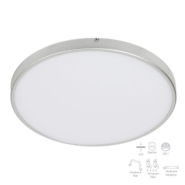 TECNOLITE INTERIOR PLAFONES LED 9W3000K IBIZA PTLLED-01RD/9W/30