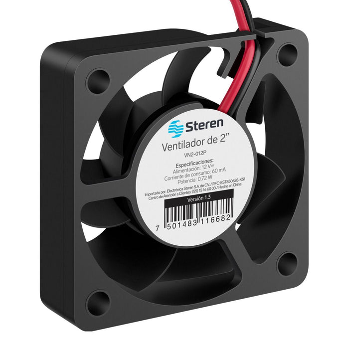 STEREN VENTILADOR P/TABLERO 2"" 12VAC