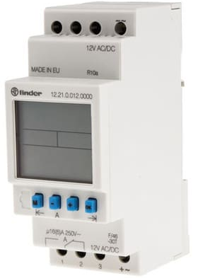 FINDER INTERRUPTOR HORARIO SEMANAL 16A 1P2T 12-24VAC/DC