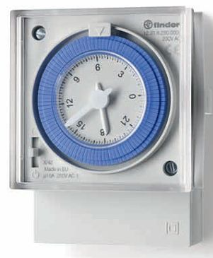 FINDER INTERRUPTOR HORARIO ELECTROMECANICO 16A 1P2T 120VAC