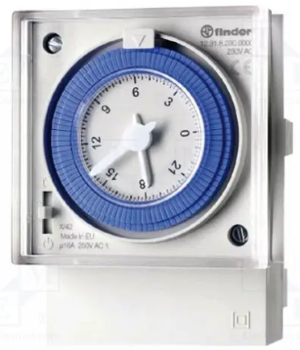FINDER INTERRUPTOR HORARIO ELECTROMECANICO 16A 1P2T 230VAC