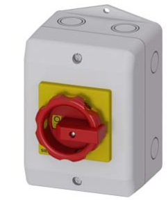 SIEMENS SECCIONADOR 3P 16A ACC GIRATORIO ROJO AMARILLO