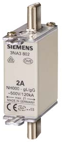 SIEMENS FUSIBLE NH TAMAÑO 00 6 A