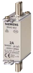 Siemens Fusible Nh Tamaño 00 10 A SKU: 3NA3803