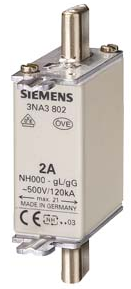 SIEMENS FUSIBLE NH TAMAÑO 000 16 A