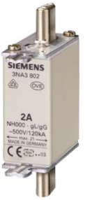 SIEMENS FUSIBLE NH TAMAÑO 000 25Amp