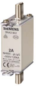 SIEMENS FUSIBLE NH TAM 000 35A 500V