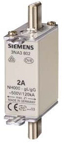 SIEMENS FUSIBLE NH TAMAÑO 000 50 A