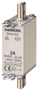 SIEMENS FUSIBLE NH TAMAÑO 000 63 A
