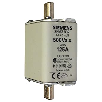 SIEMENS FUSIBLE NH TAMAÑO 00 125 A