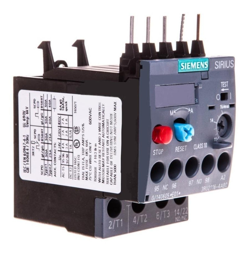 SIEMENS RELEVADOR SOBRECARGA 11.00 - 16.00 A S00
